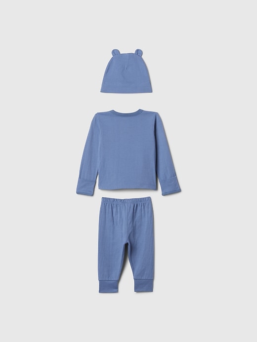 2 of 8 showing, with the color bainbridge blue of product Baby First Favorites Crossover Outfit Set