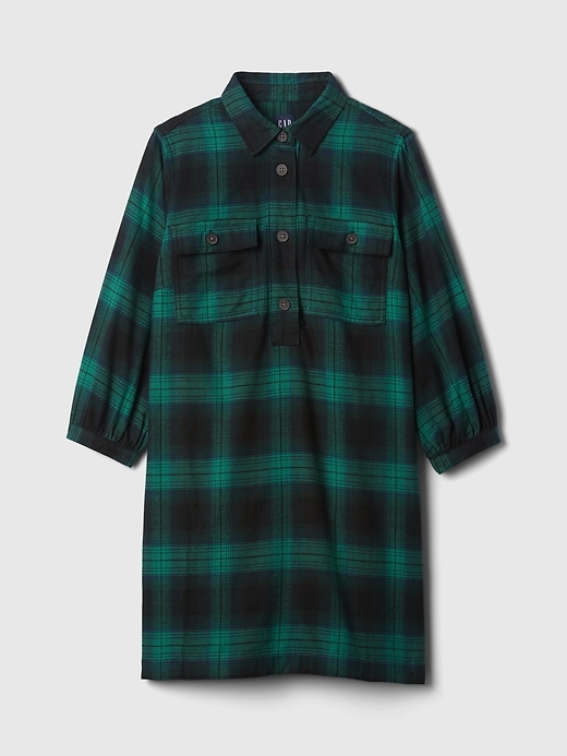 Flannel Utility Mini Shirtdress