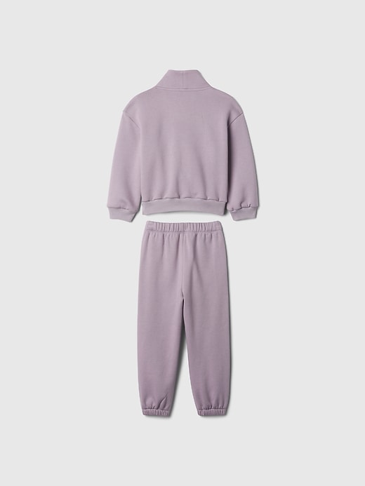 2 of 8 showing, with the color dusty mauve of product Baby & Toddler Logo Sweat Set
