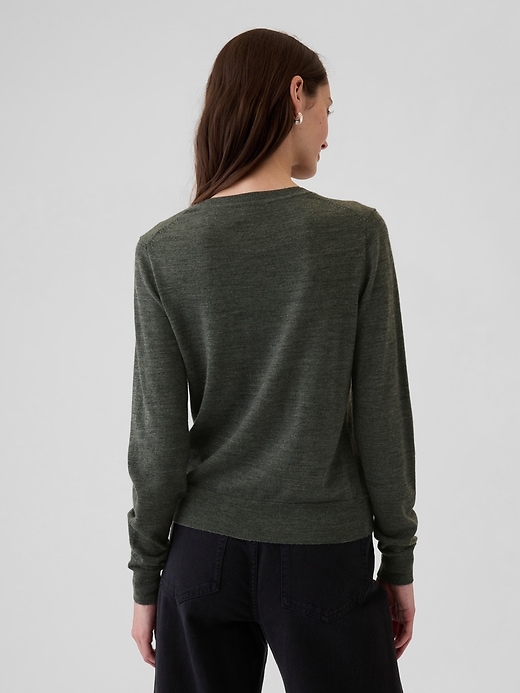 2 of 8 showing, with the color charcoal grey of product Merino Sweater