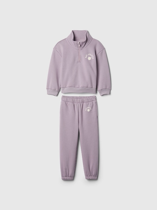 1 of 8 showing, with the color dusty mauve of product Baby & Toddler Logo Sweat Set