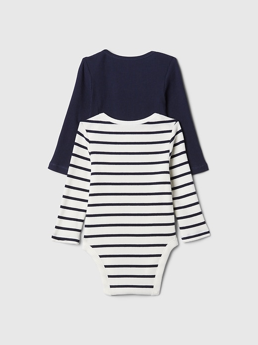 2 of 8 showing, with the color dark night blue of product Baby First Favorites Bodysuit (2-Pack)