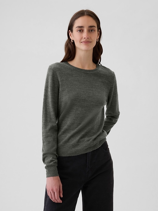 1 of 8 showing, with the color charcoal grey of product Merino Sweater