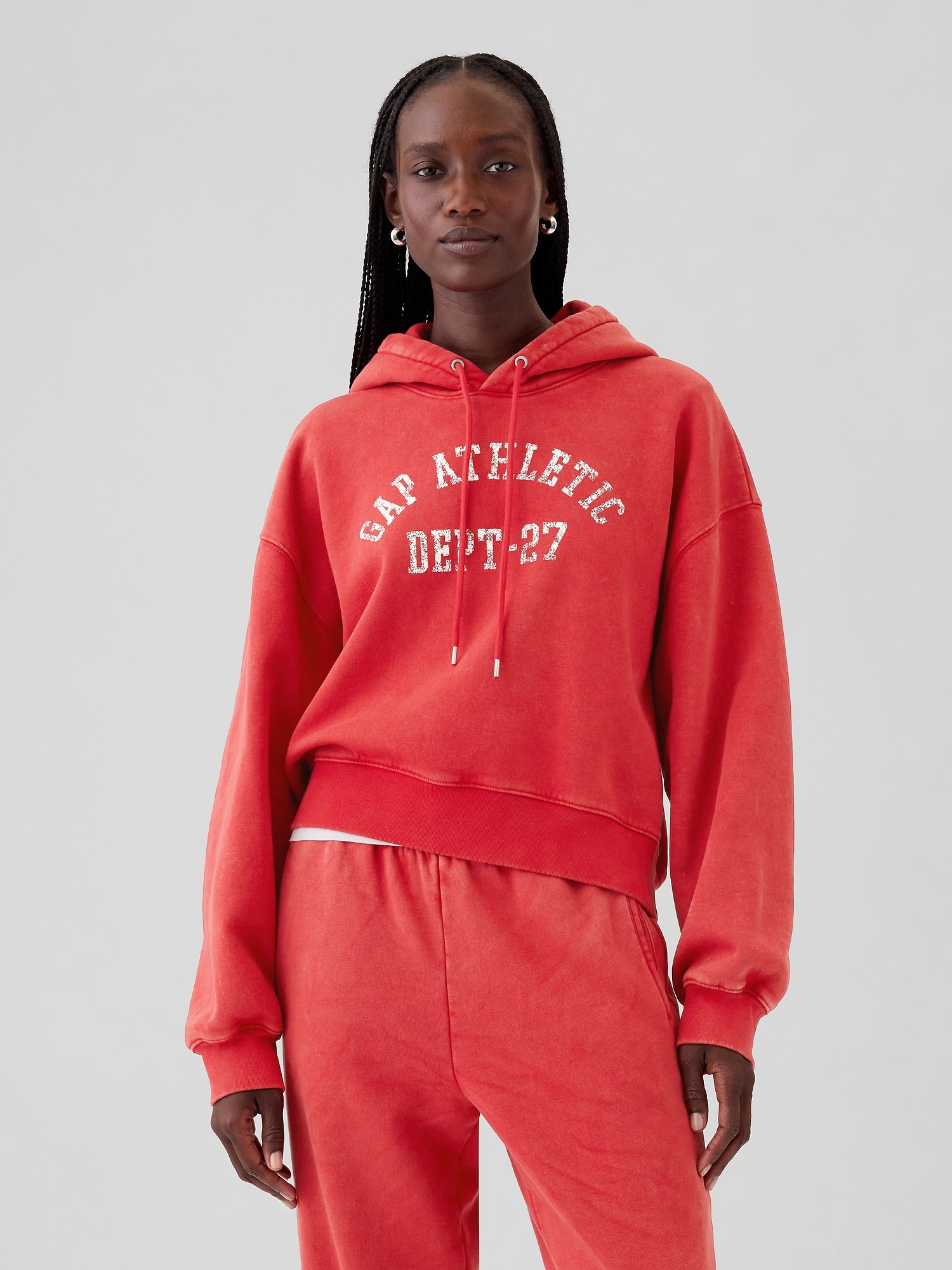 VintageSoft Cropped Hoodie