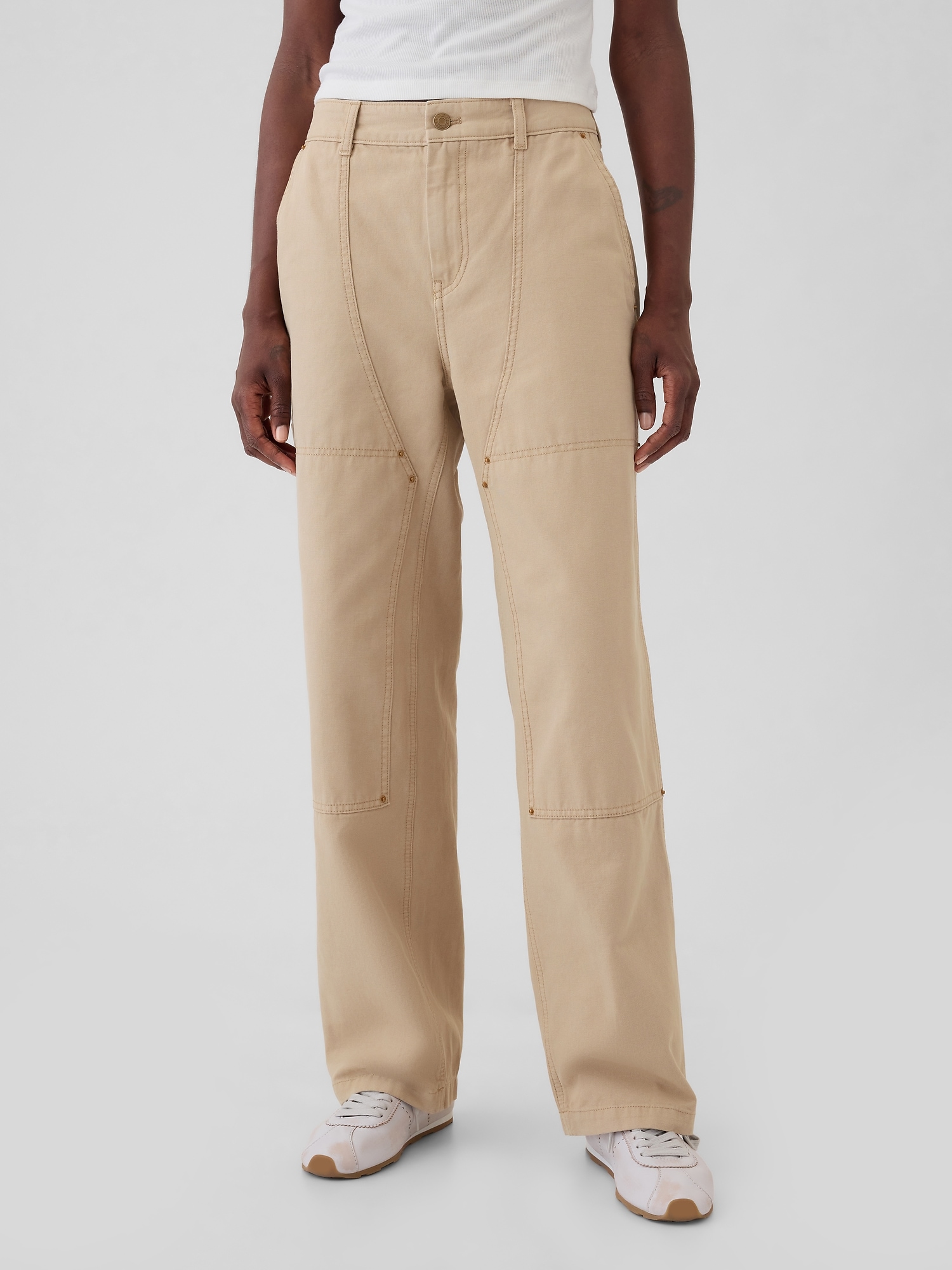 High Rise Double-Knee Carpenter Pants | Gap