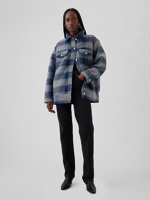 Image number 3 showing, Wool Relaxed Shirt Jacket