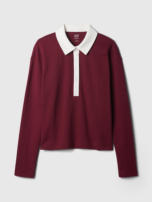 Image number 5 showing, Cropped Rugby Polo Shirt