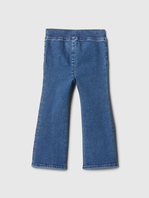 2 of 8 showing, with the color medium wash of product Baby & Toddler Crossover Flare Jeggings