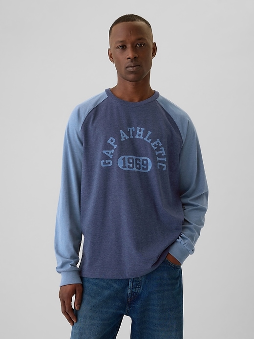 Gap Athletic Logo Raglan T Shirt Gap