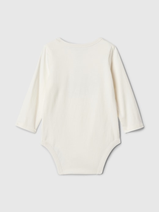 2 of 8 showing, with the color ivory frost pumpkin of product Baby First Favorites Organic Cotton Bodysuit