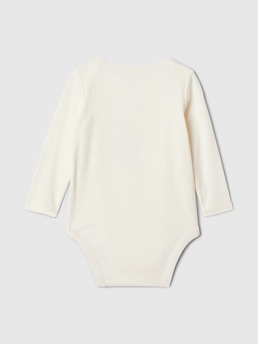 2 of 8 showing, with the color ivory frost dad of product Baby First Favorites Organic Cotton Bodysuit