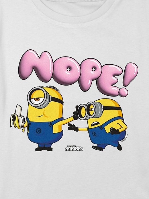 Kids Minions Nope Graphic Boxy Crop Tee | Gap
