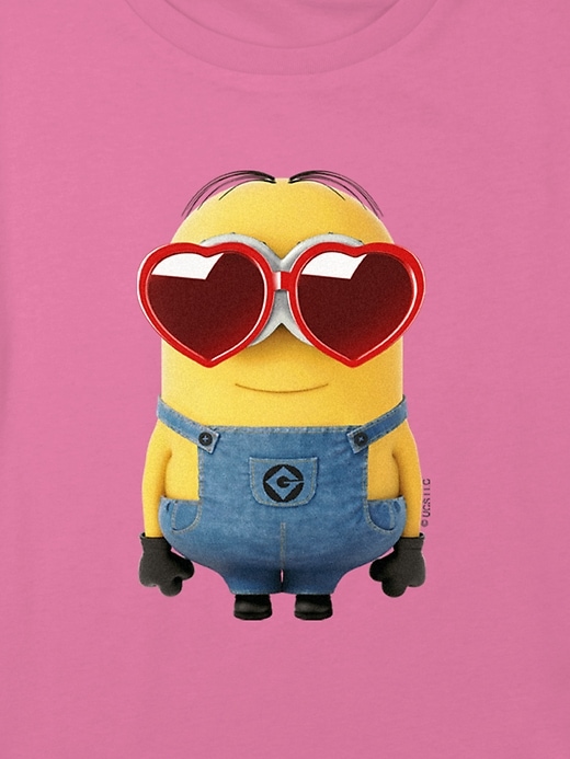 Kids Minions Heart Sunglasses Boxy Crop Tee | Gap
