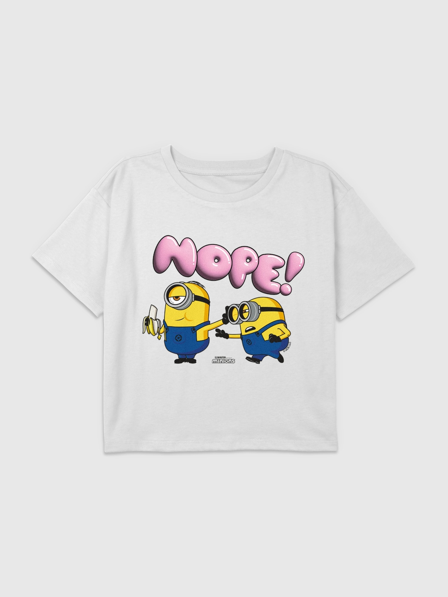 Kids Minions Nope Graphic Boxy Crop Tee | Gap