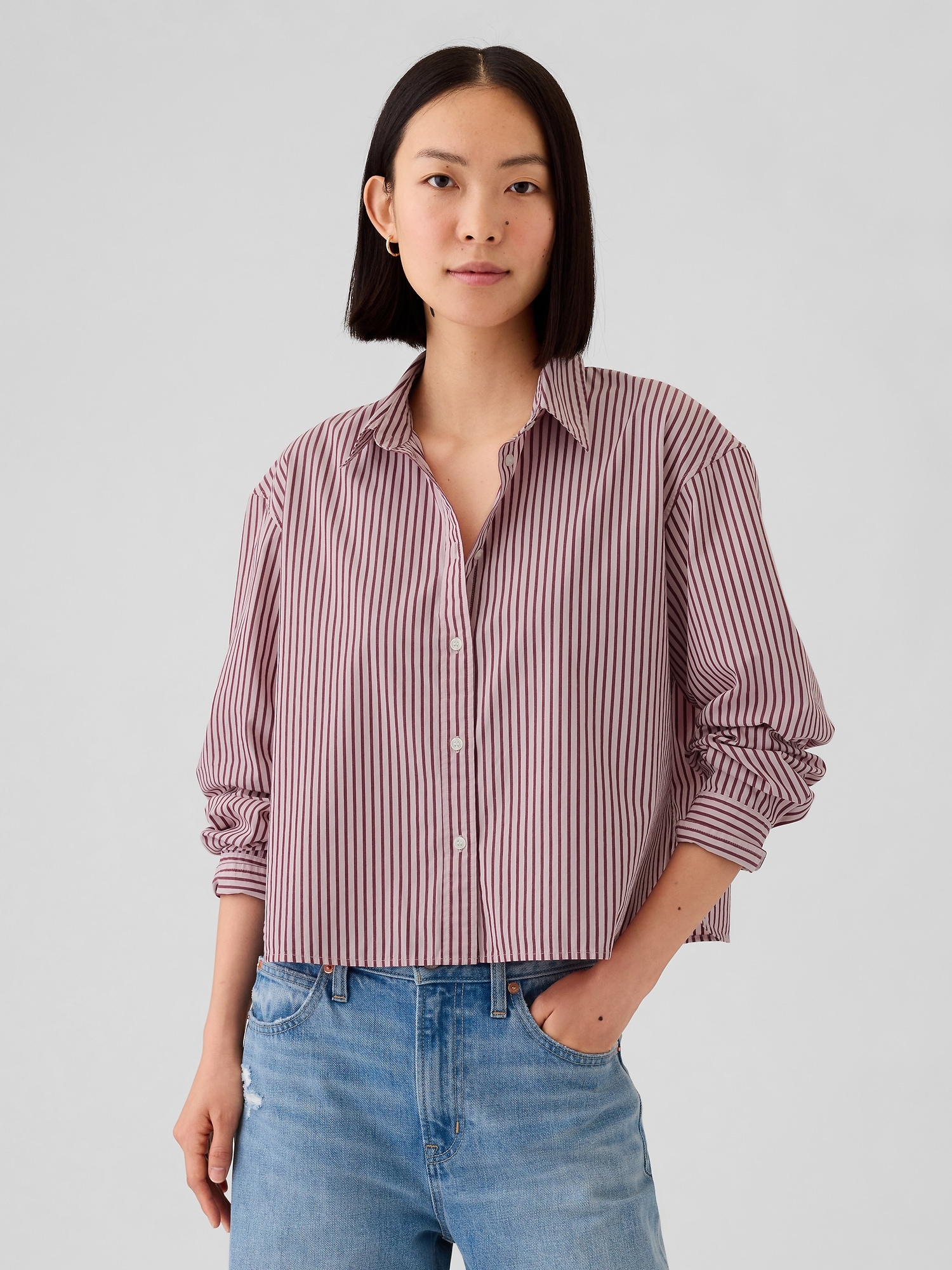 Cotton & Linen Cropped Shirt