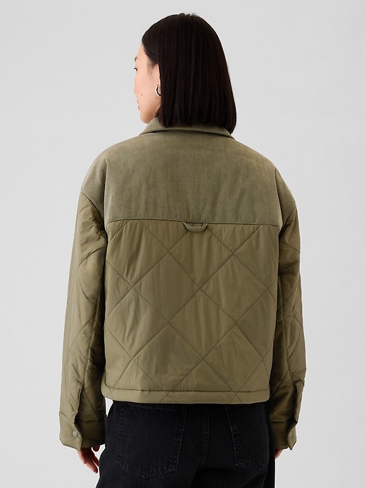 2 of 8 showing, with the color olive green of product Recycled Lightweight Field Jacket