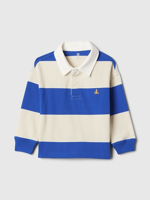 1 of 8 showing, with the color bente blue of product Baby & Toddler Rugby Polo Shirt