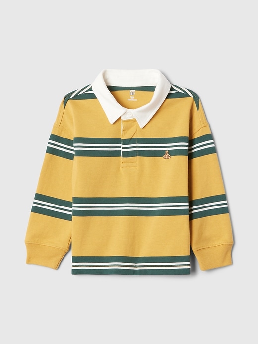 1 of 8 showing, with the color honey im home yellow of product Baby & Toddler Rugby Polo Shirt