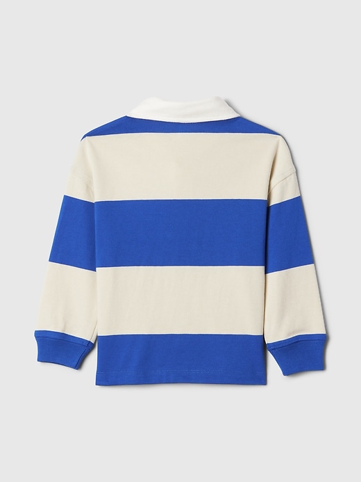 2 of 8 showing, with the color bente blue of product Baby & Toddler Rugby Polo Shirt