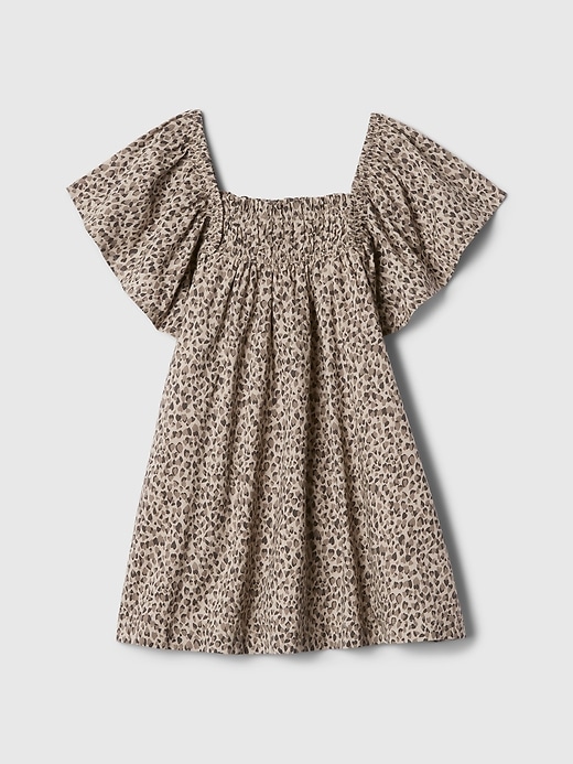 2 of 8 showing, with the color quail brown of product Baby & Toddler Smocked Flutter Dress