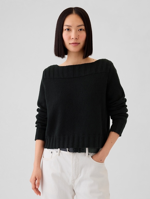 Image number 1 showing, CashSoft Boatneck Sweater