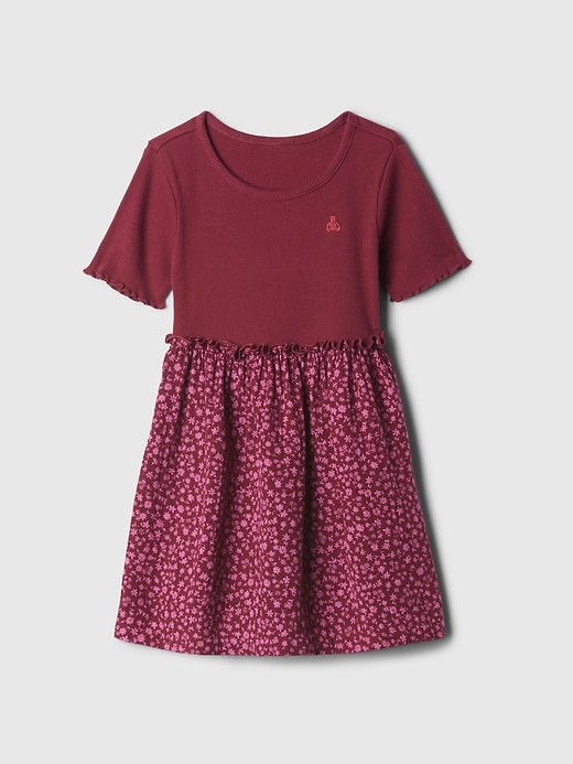 1 of 8 showing, with the color red delicious of product Baby & Toddler Mix & Match Gauze Dress