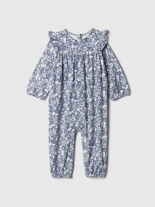1 of 8 showing, with the color Bainbridge blue of product Baby Floral One-Piece