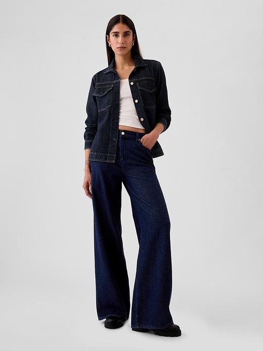 UltraSoft Belted Denim Jacket | Gap