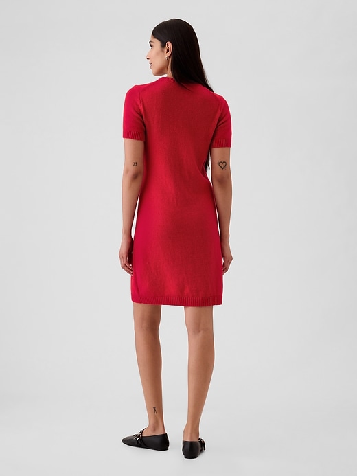 2 of 8 showing, with the color Modern red of product CashSoft Mini Sweater Dress