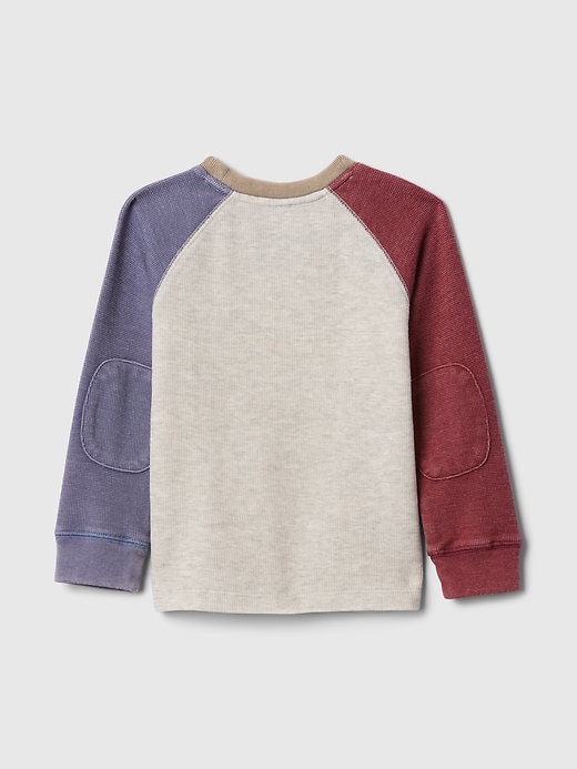 2 of 8 showing, with the color grey of product Baby & Toddler Textured Raglan T-Shirt
