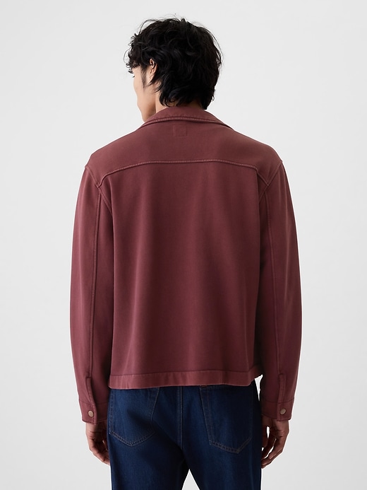 2 of 8 showing, with the color noir red of product Heavyweight Fleece Shirt Jacket