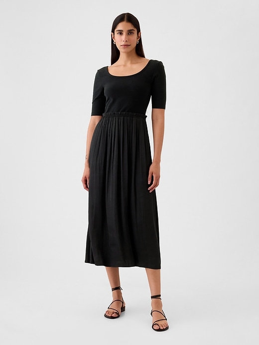 1 of 8 showing, with the color black of product Mixed Media Ballet Dress