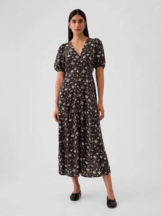 1 of 8 showing, with the color brown floral of product Floral Maxi Dress