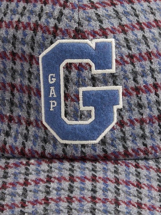 2 of 8 showing, with the color BLUE TWEED GRD8100 of product Houndstooth Gap Logo Baseball Hat