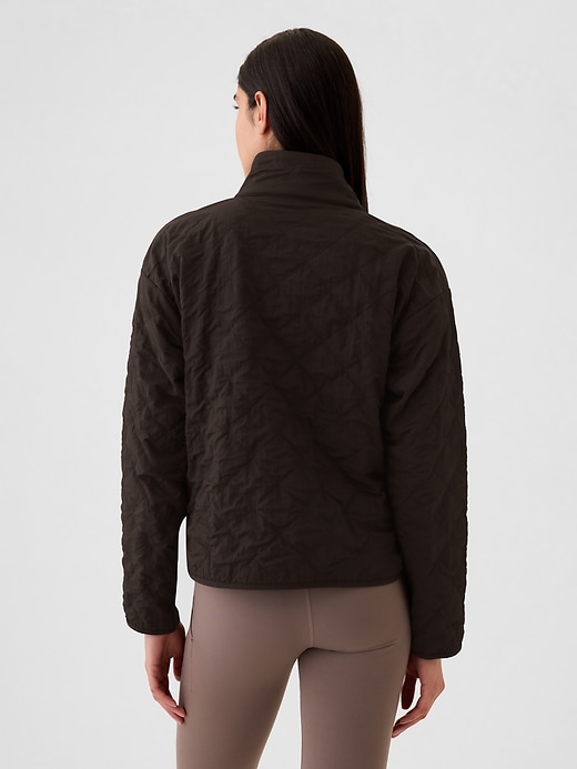 2 of 8 showing, with the color Terra brown of product GapFit Quilted Jacket