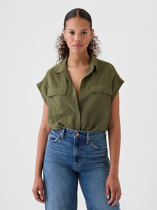 1 of 8 showing, with the color army jacket green of product Utility Shirt