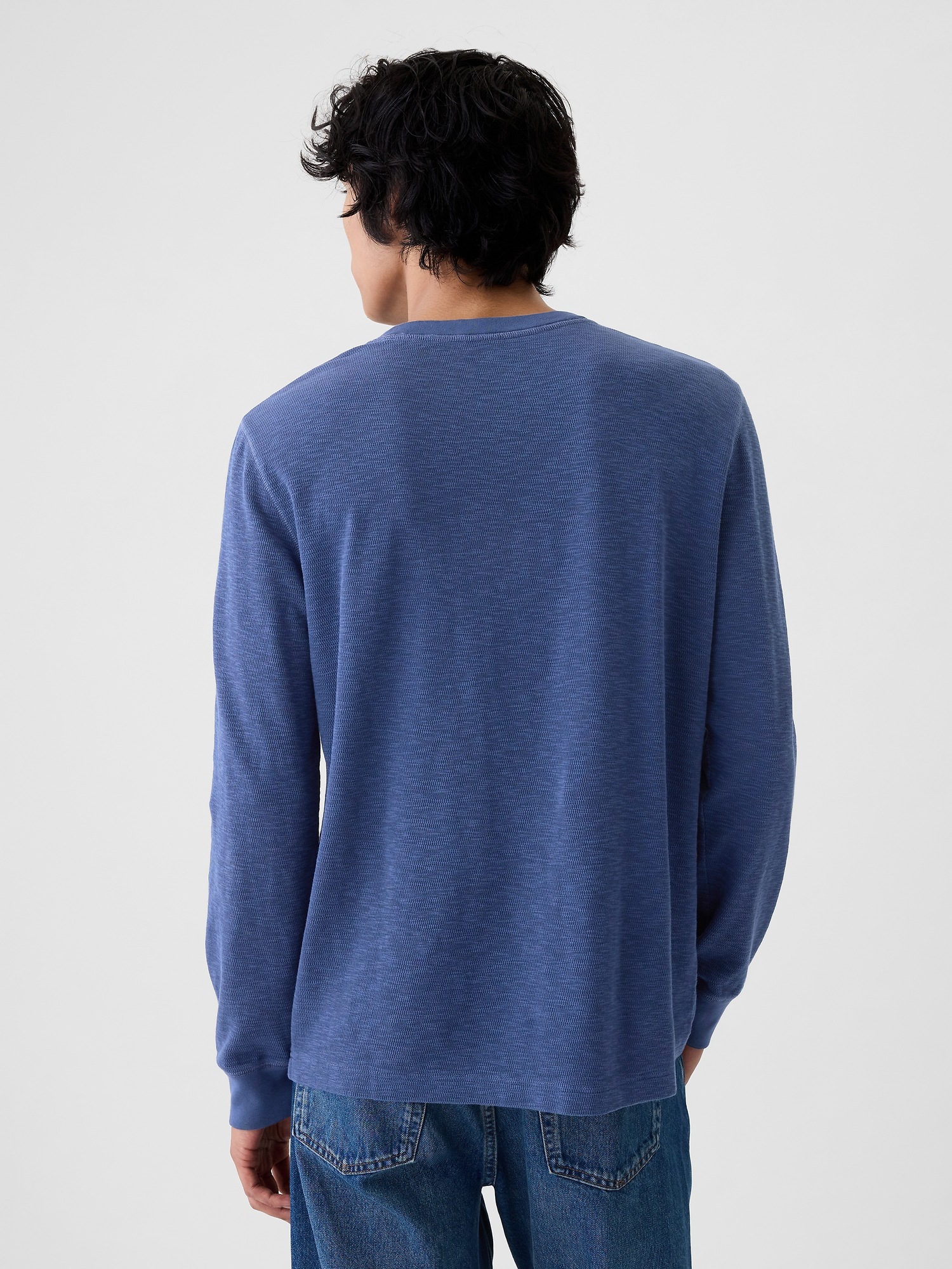 Мужские футболки Gap Waffle Henley T-Shirt — фото 2