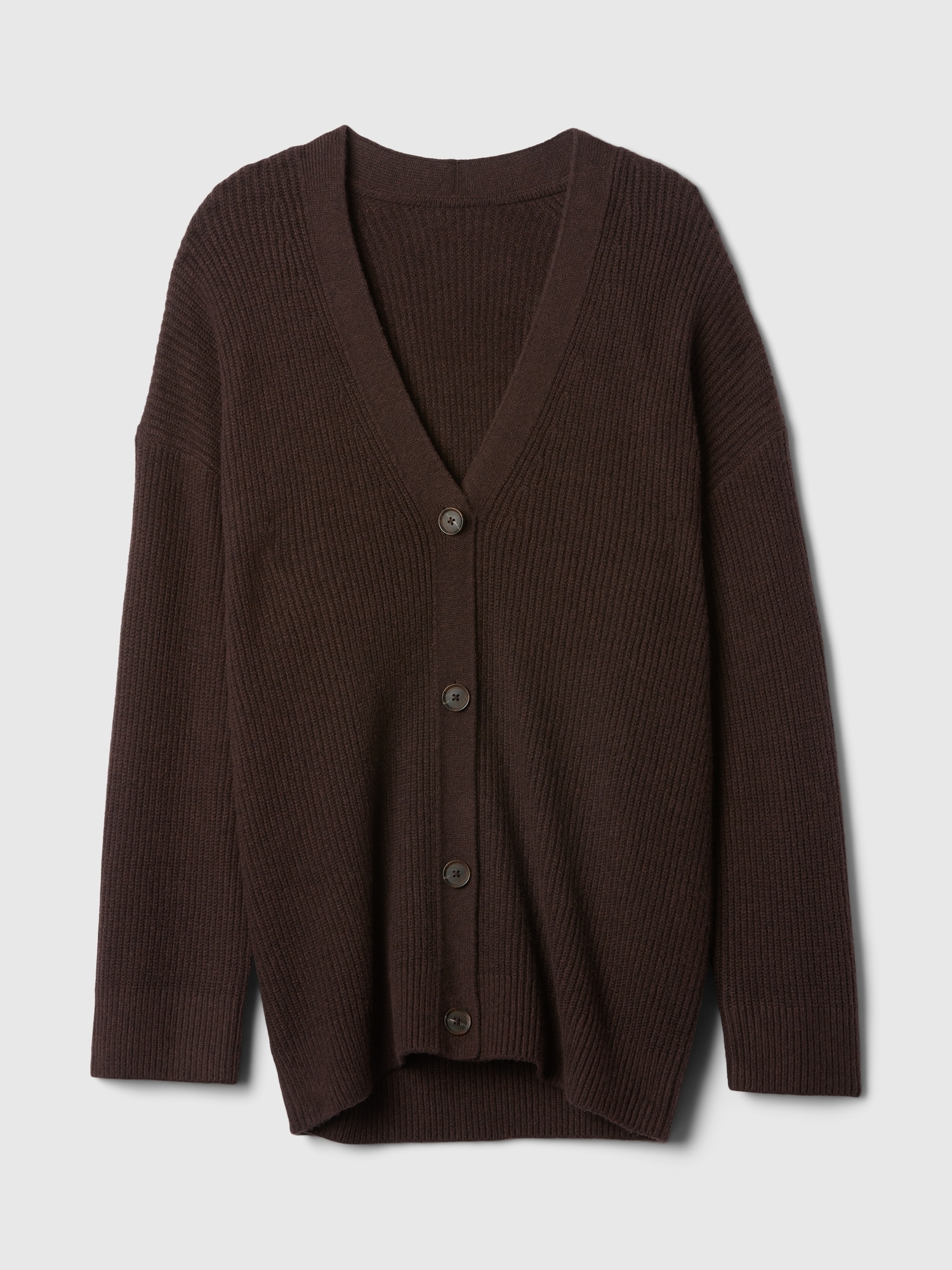 CashSoft Shaker-Stitch Boyfriend Cardigan | Gap
