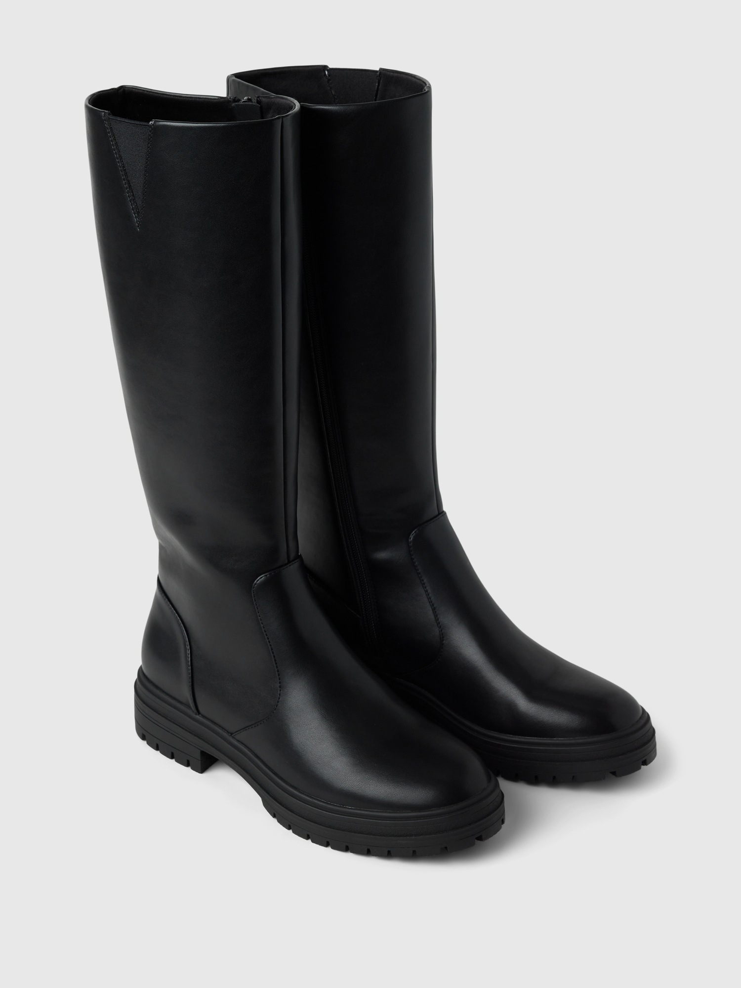 Женские ботинки Gap Vegan Leather Tall, цвет: Насыщенный чёрный — фото 2