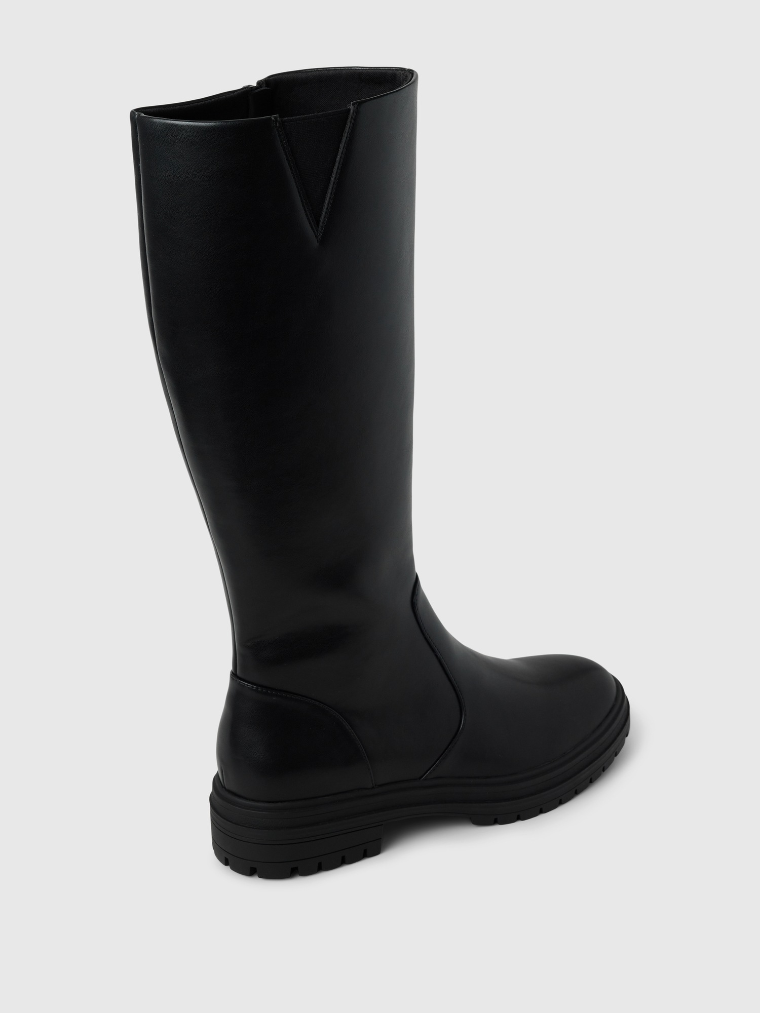 Женские ботинки Gap Vegan Leather Tall, цвет: Насыщенный чёрный — фото 4