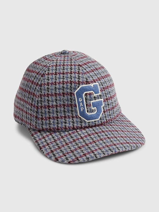 1 of 8 showing, with the color BLUE TWEED GRD8100 of product Houndstooth Gap Logo Baseball Hat