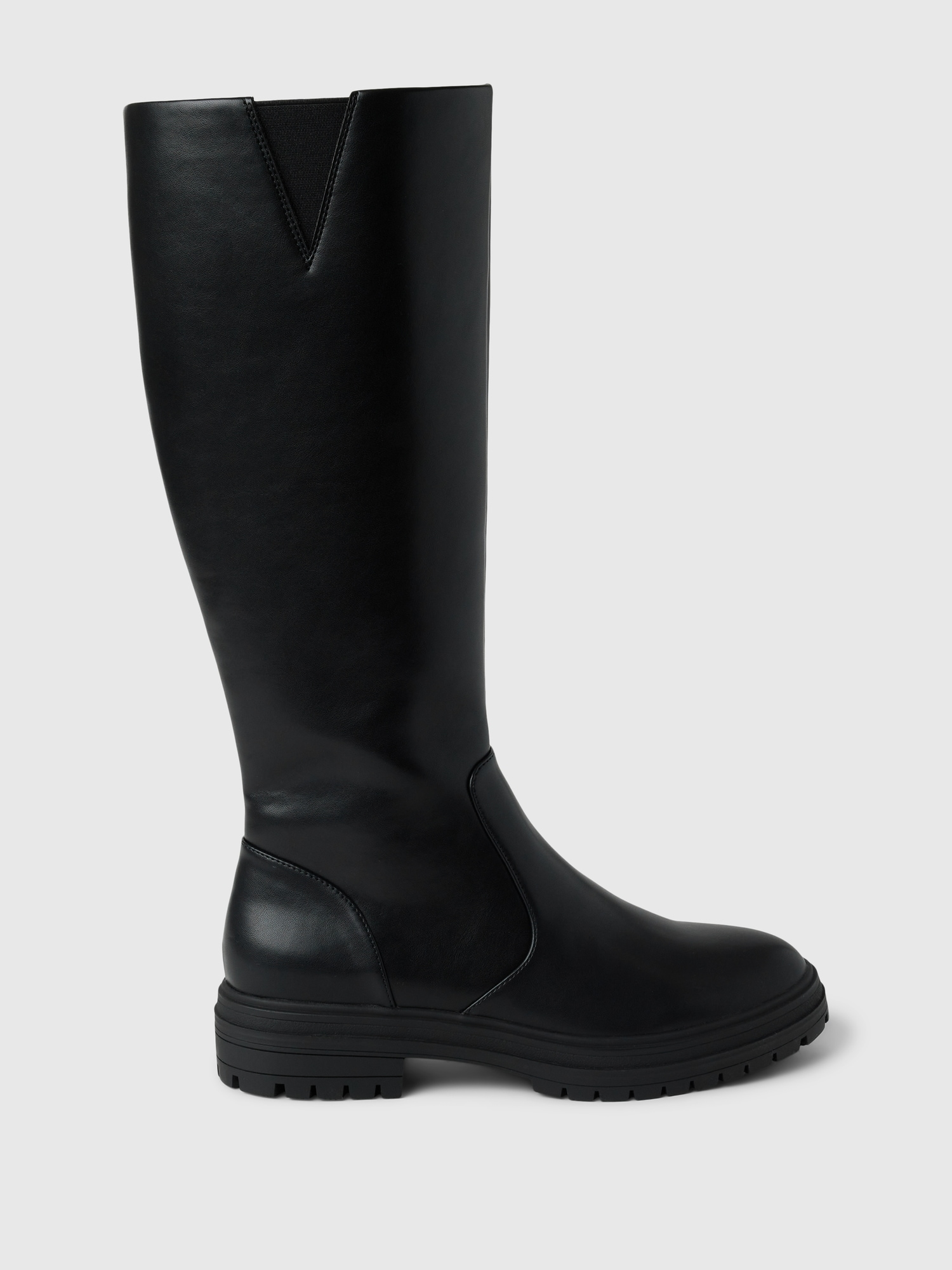 Женские ботинки Gap Vegan Leather Tall, цвет: Насыщенный чёрный