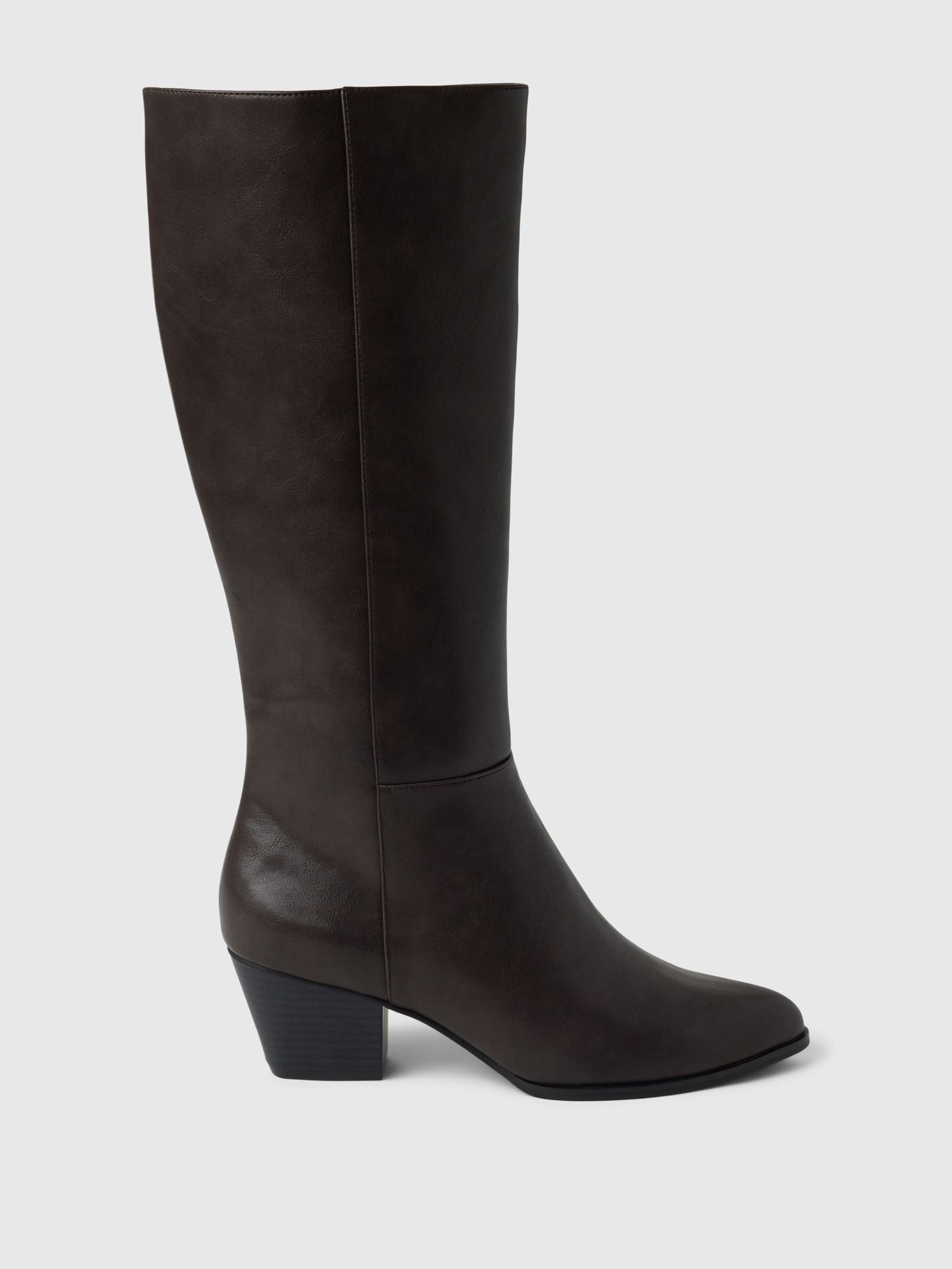 Женские ботинки Gap Vegan Leather Tall Heeled, цвет: Шоколадный коричневый