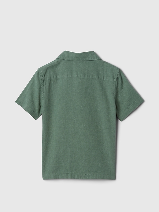 2 of 8 showing, with the color dark forest green of product babyGap Utility Shirt