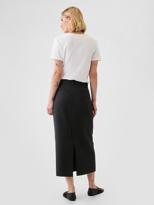 2 of 8 showing, with the color black of product Pencil Midi Skirt