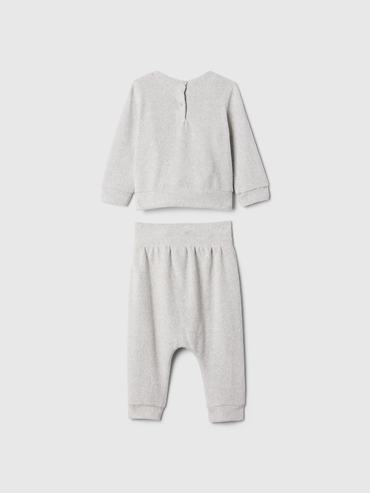2 of 8 showing, with the color Grey of product Baby Softspun Two-Piece Sweat Set
