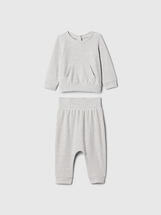 1 of 8 showing, with the color Grey of product Baby Softspun Two-Piece Sweat Set