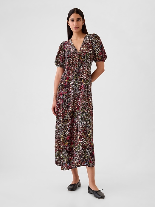 1 of 8 showing, with the color multi color floral of product Floral Maxi Dress