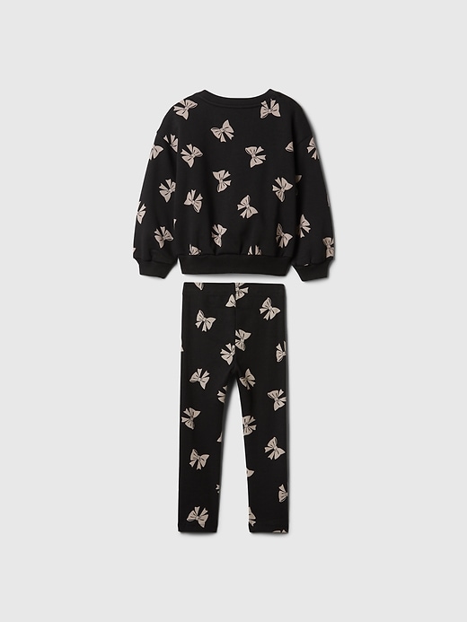 2 of 8 showing, with the color black of product Baby & Toddler VintageSoft Sweatshirt Set
