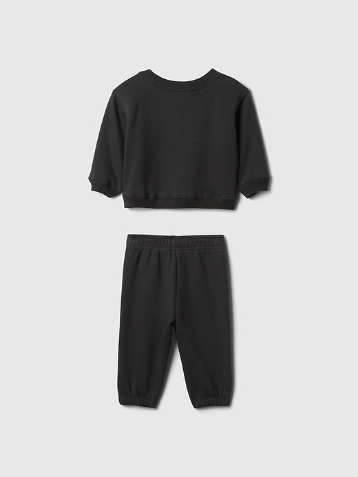 2 of 8 showing, with the color black of product Baby Brannan Bear Logo Sweat Set